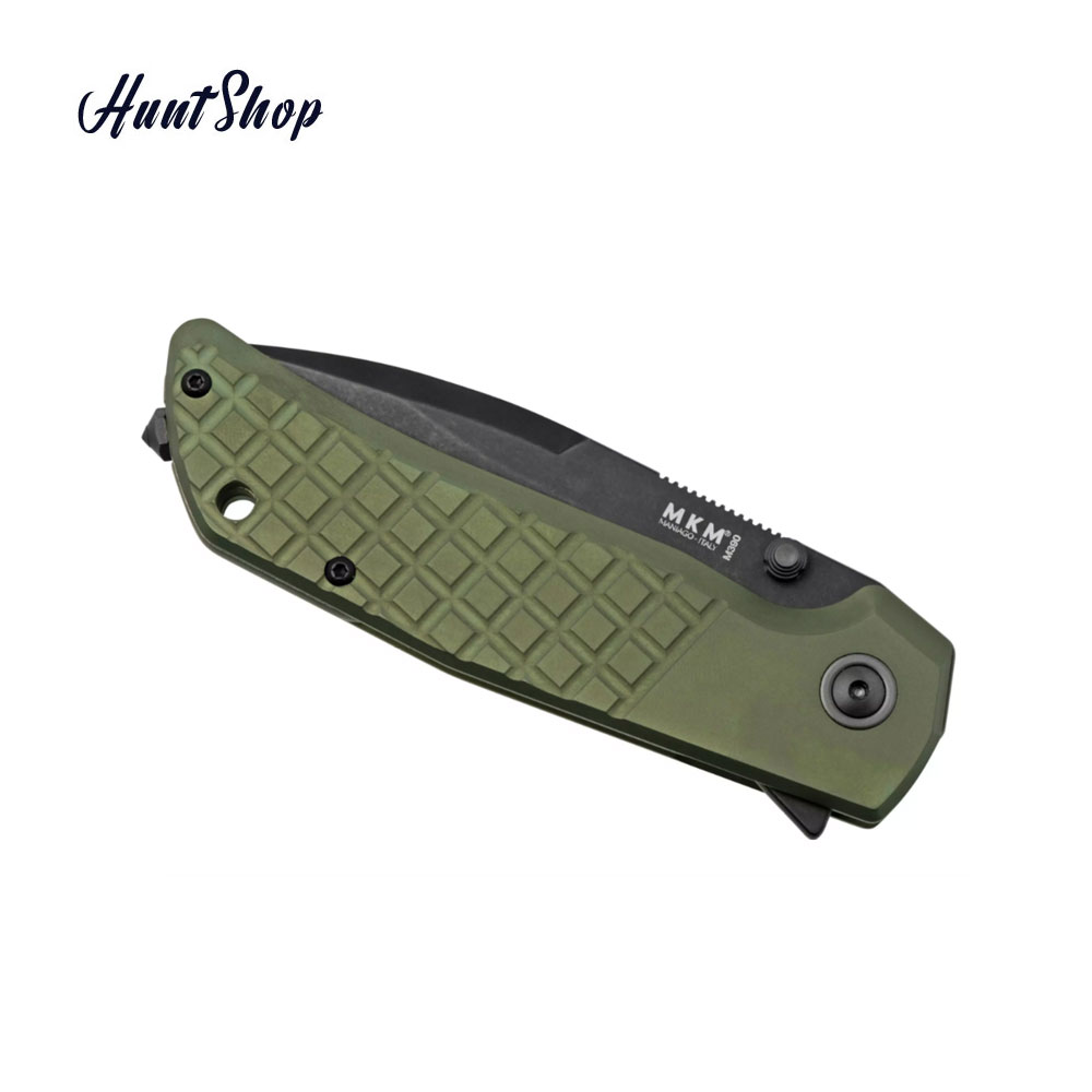 MKM-Maximo-MM-TGRD-Green-Anodized-knife,-Bob-design چاقو MKM Maximo Green Anodized Titanium